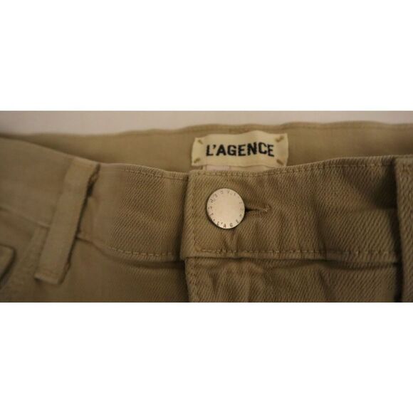 L'agence Women's Sz 29 Limestone Sada High-Rise Crop Slim Straight Jeans $255 - Picture 7 of 9